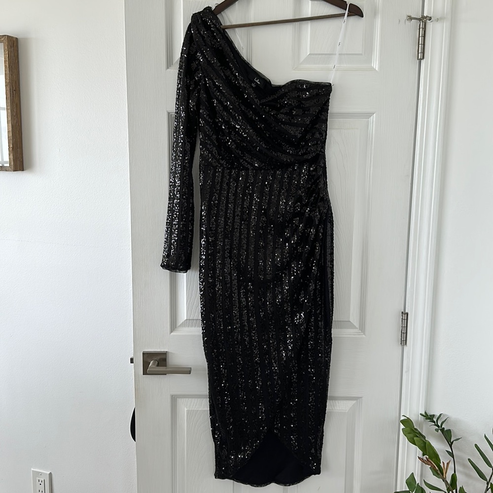 Lulus Black Sequins Dress